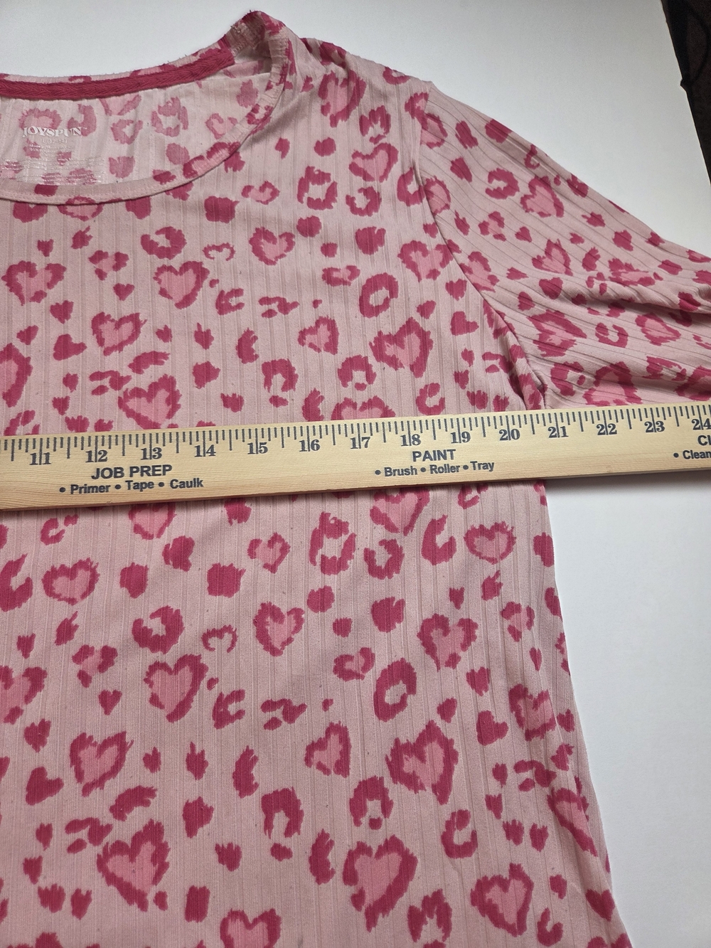 Cozy Pink Heart-Print Long-Sleeve Pajama Top - Picture 3 of 14